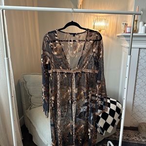 AS SEEN ON TIKTOK rose gold kimono